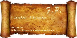 Finster Piroska névjegykártya